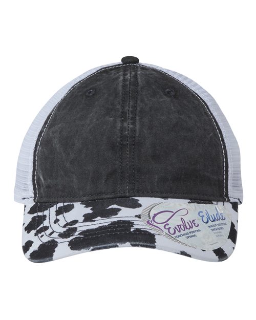 Janet Women's Printed Visor with Mesh Back Cap