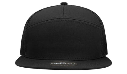 Decky 7 Panel High Profile Structured Cotton Blend Trucker