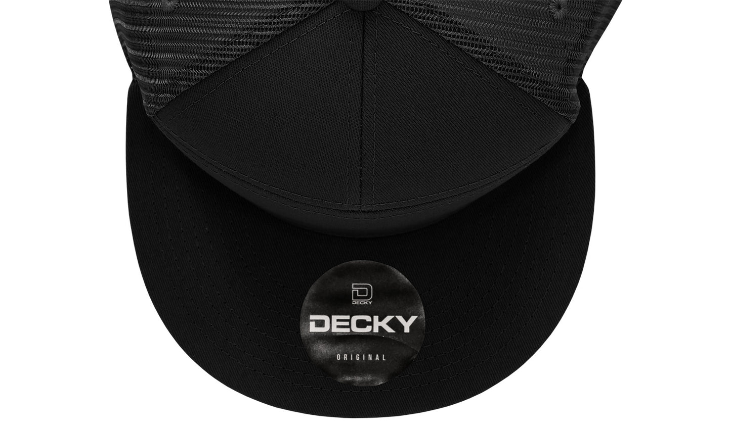 Decky 7 Panel High Profile Structured Cotton Blend Trucker