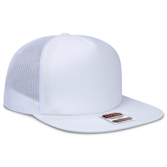 OTTO CAP® OTTO SNAP 5 Panel High Crown Mesh Back Trucker Snapback Hat - Parkerbuilt HQ