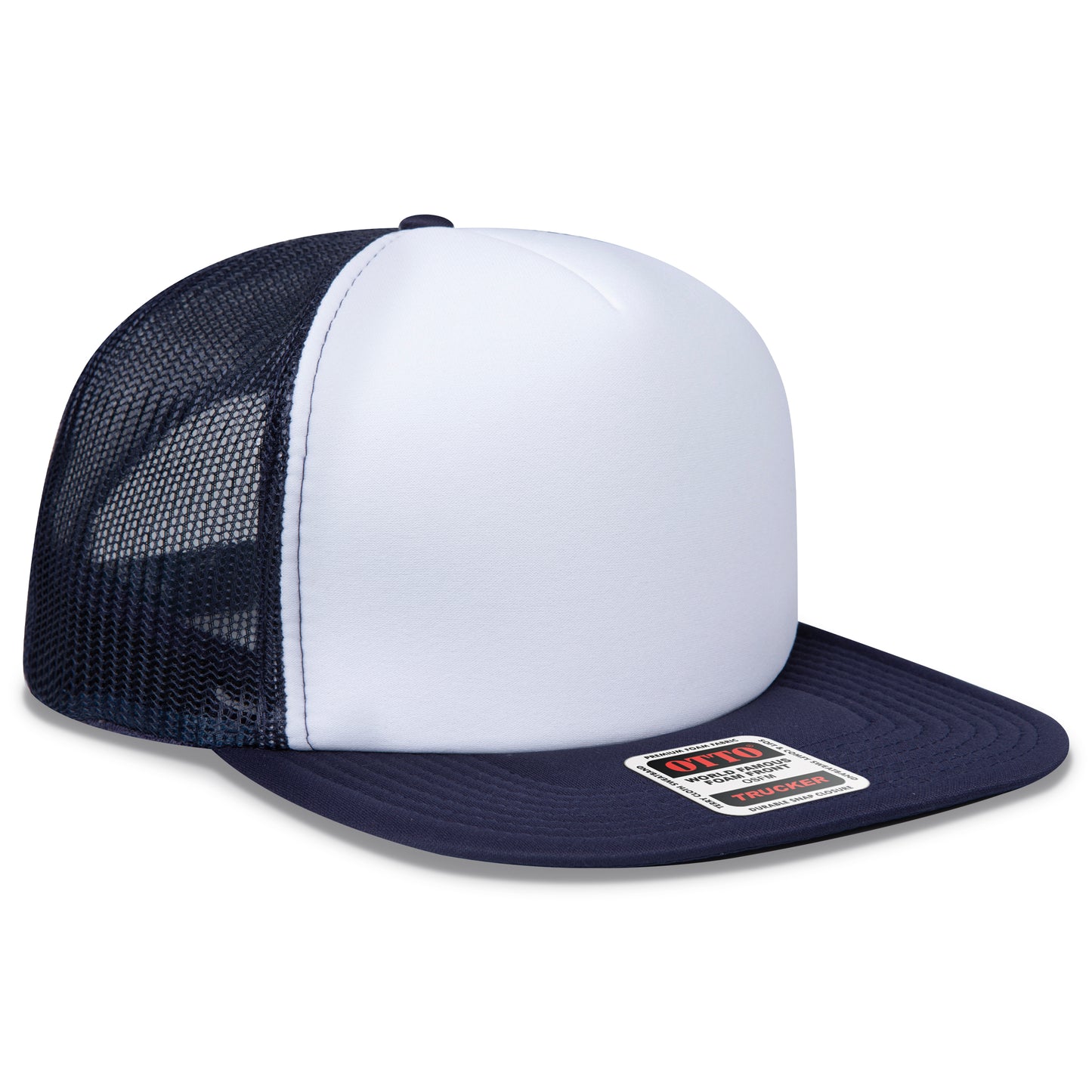 OTTO CAP® OTTO SNAP 5 Panel High Crown Mesh Back Trucker Snapback Hat