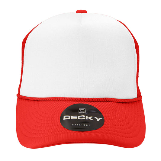 Decky 5 Panel Mid Profile Structured Two Tone Foam Trucker