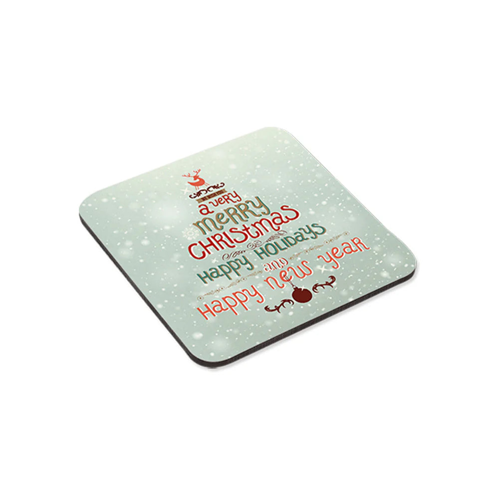 3.75" Square Sublimation Hardboard Coaster with Cork Back