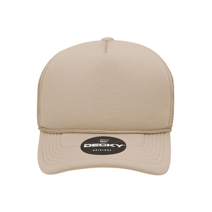 Decky Youth 5 Panel Mid Profile Structured Foam Trucker - Parkerbuilt HQ