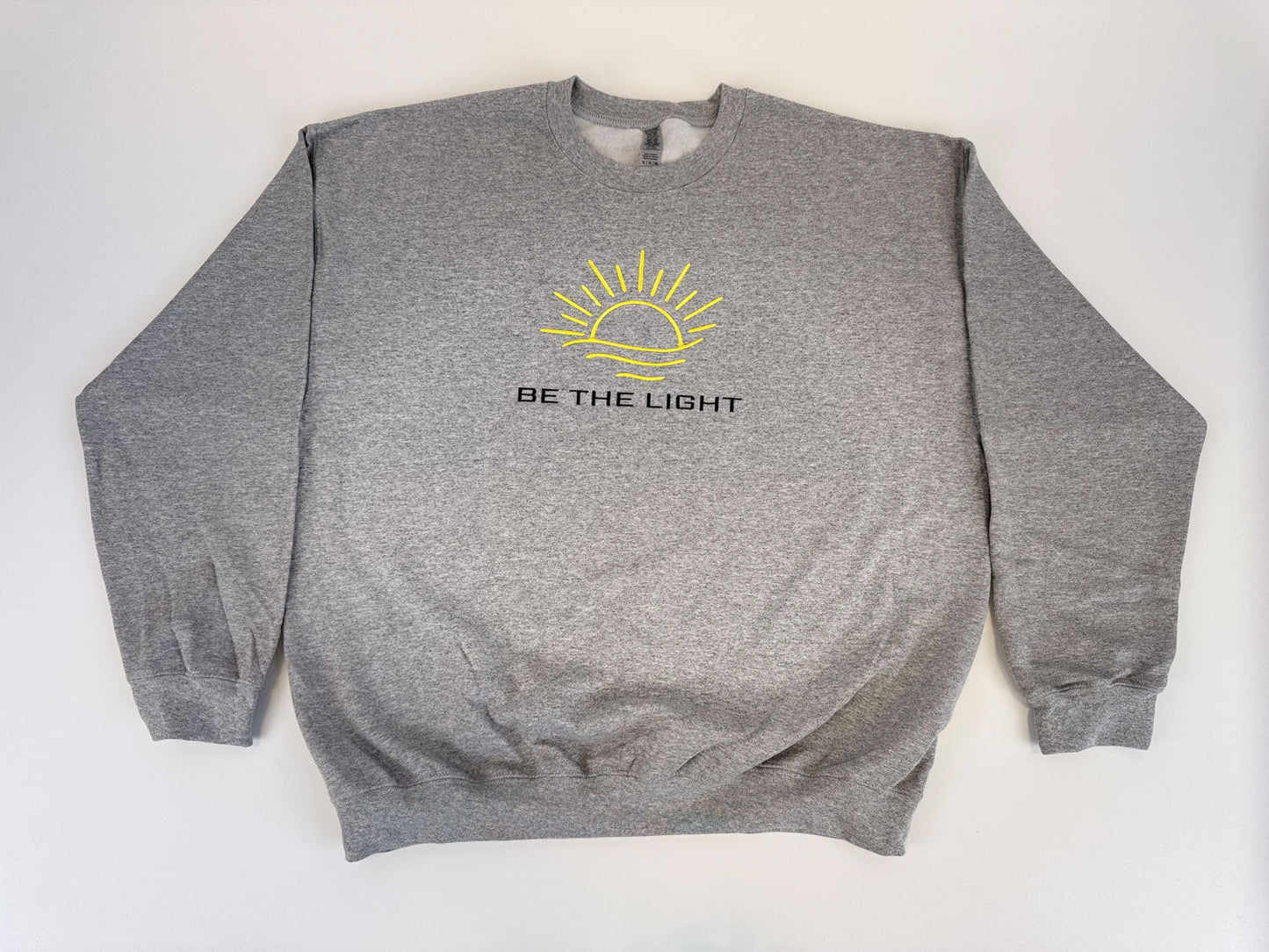 Be The Light Embroidered Sweatshirt - GOdCREATEd