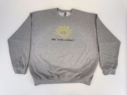 Be The Light Embroidered Sweatshirt - GOdCREATEd