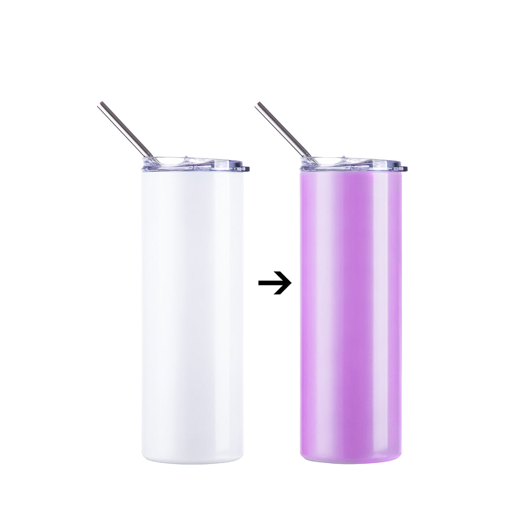 Chameleon Skinny Tumbler with Straw 20 oz