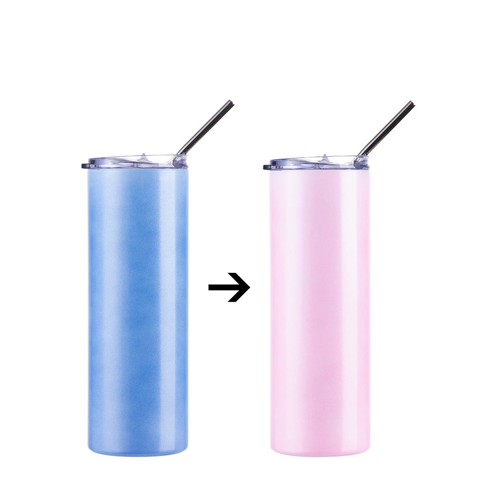 Chameleon Skinny Tumbler with Straw 20 oz