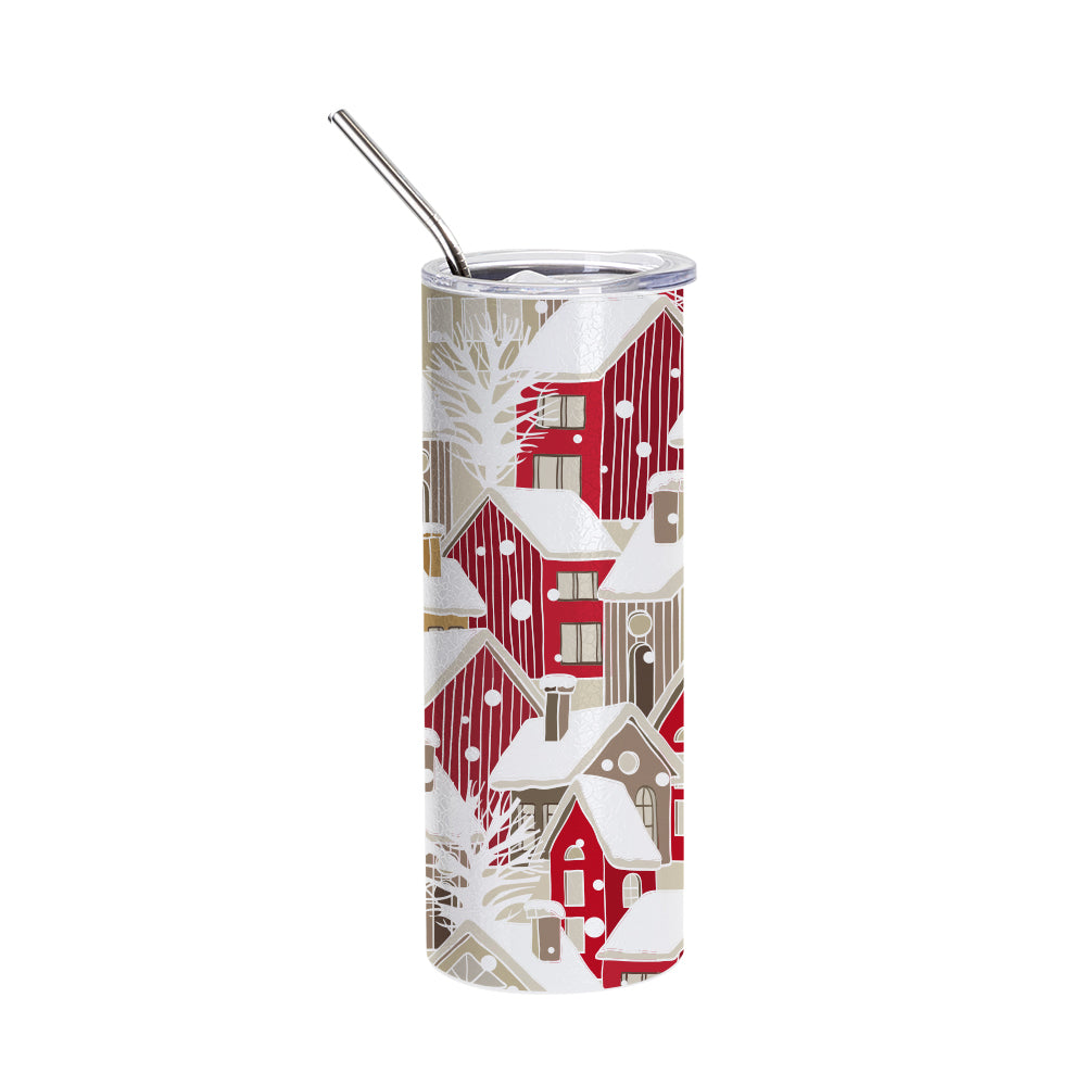 Crackle Finish Stainless Steel Skinny Tumbler 20 oz