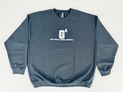 G4 God. Goals. Grind. Growth. Embroidered. Sweatshirt. - GOdCREATEd