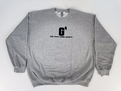 G4 God. Goals. Grind. Growth. Embroidered. Sweatshirt. - GOdCREATEd