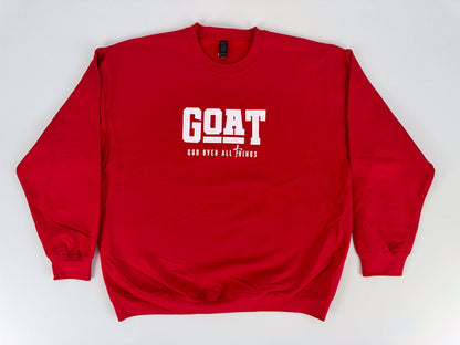 God Over All Things Embroidered Sweatshirt - GOdCREATEd