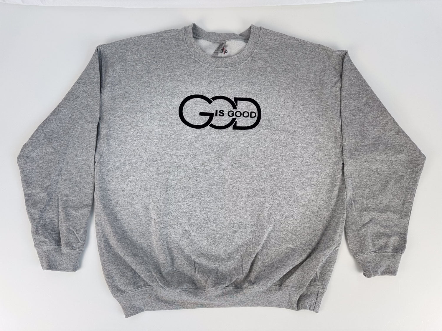 "God Is Good" Embroidered Sweatshirt - GOdCREATEd