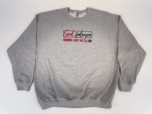 God.fidence Embroidered Sweatshirt - GOdCREATEd
