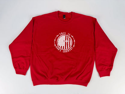 This Is God's Country Embroidered Sweatshirt - GOdCREATEd