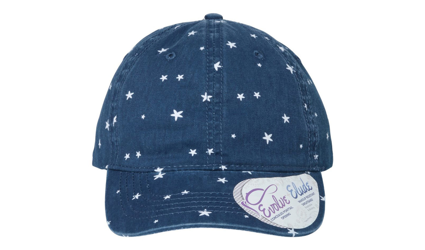 Hattie Women's Garment-Washed Fashion Print Cap
