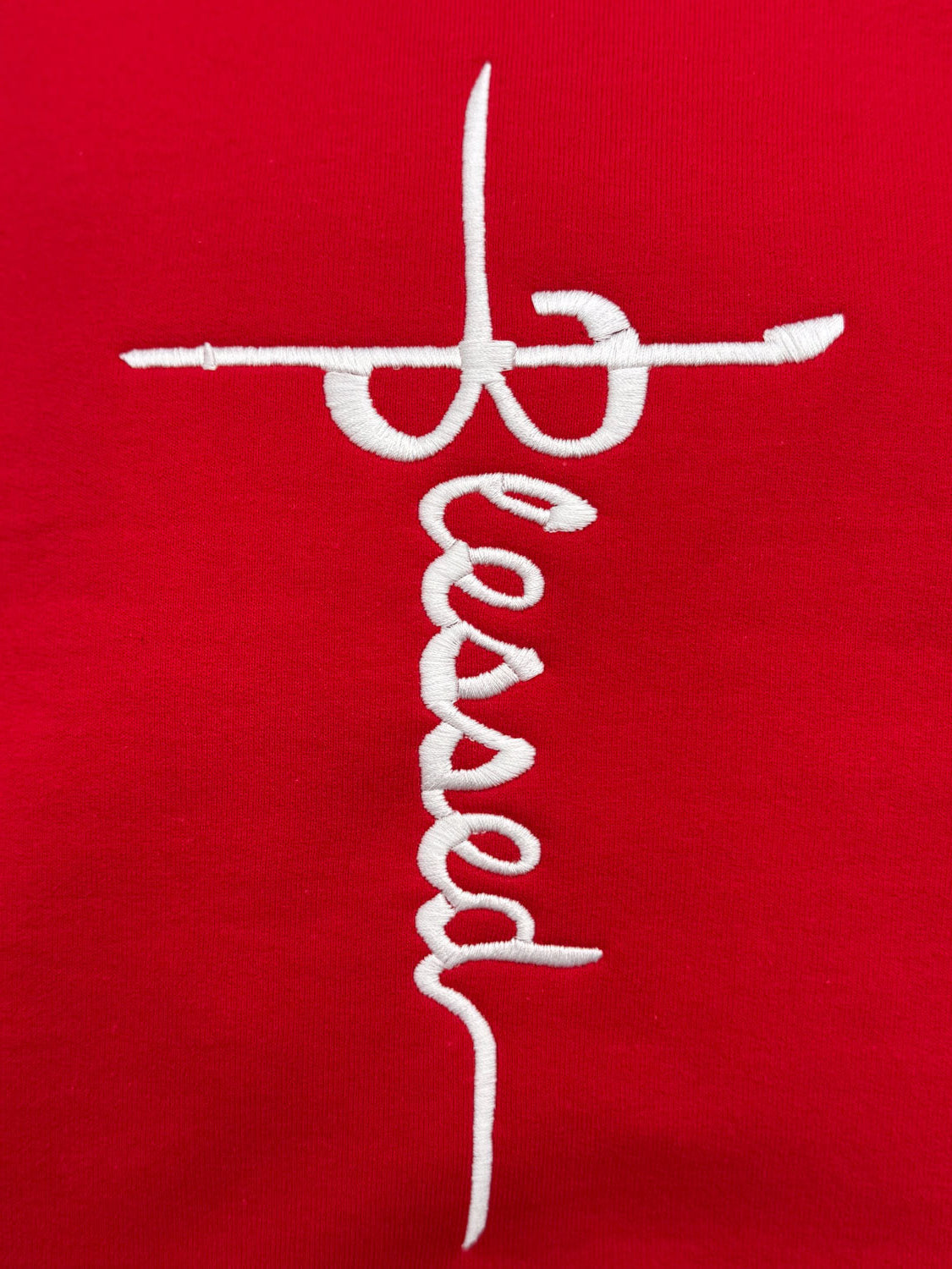 "Blessed" Embroidered Sweatshirt - GOdCREATEd