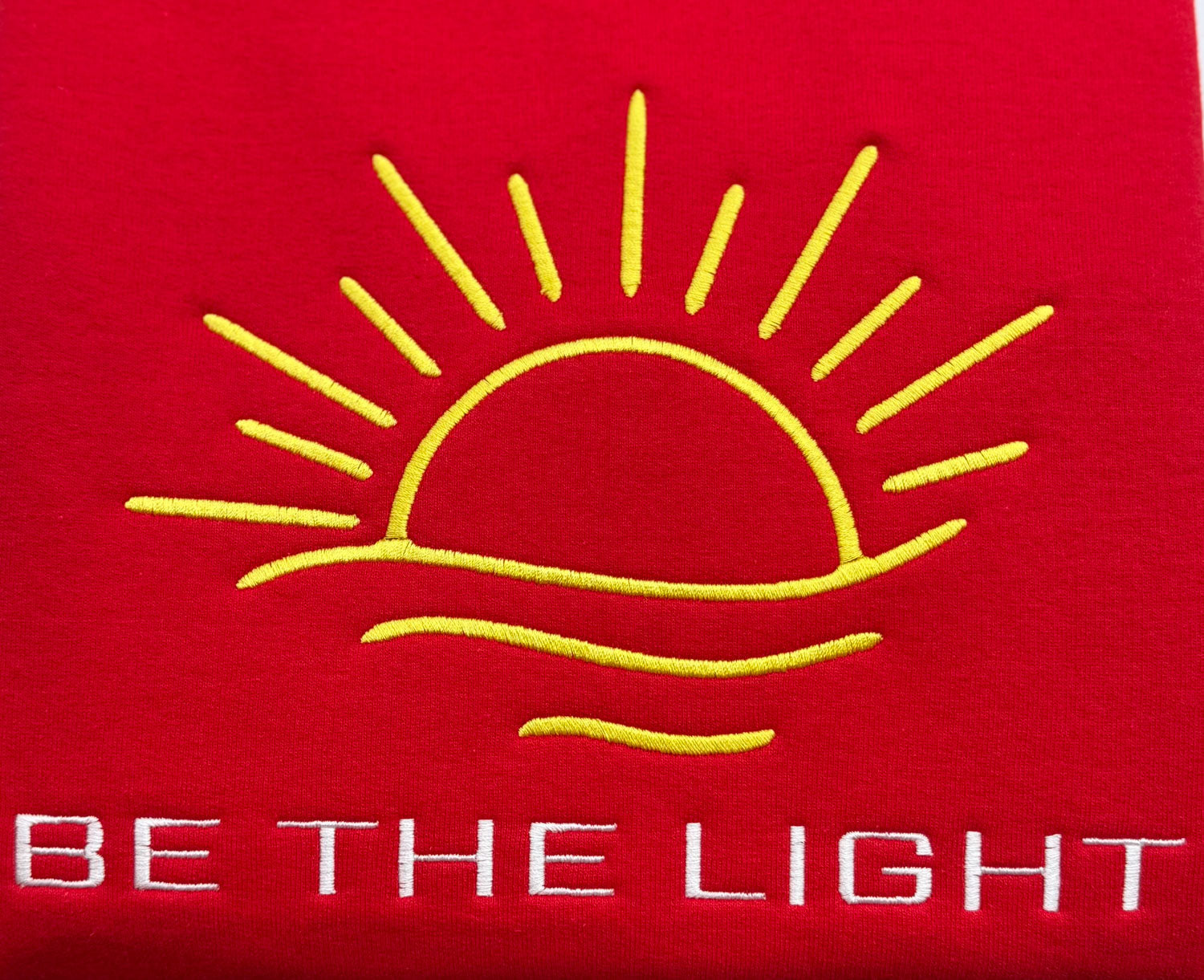 Be The Light Embroidered Sweatshirt - GOdCREATEd
