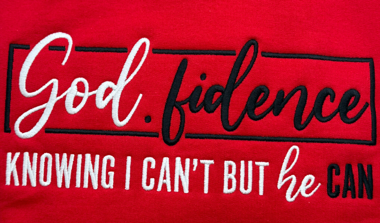 God.fidence Embroidered Sweatshirt - GOdCREATEd