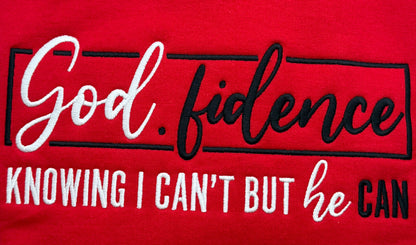 God.fidence Embroidered Sweatshirt - GOdCREATEd