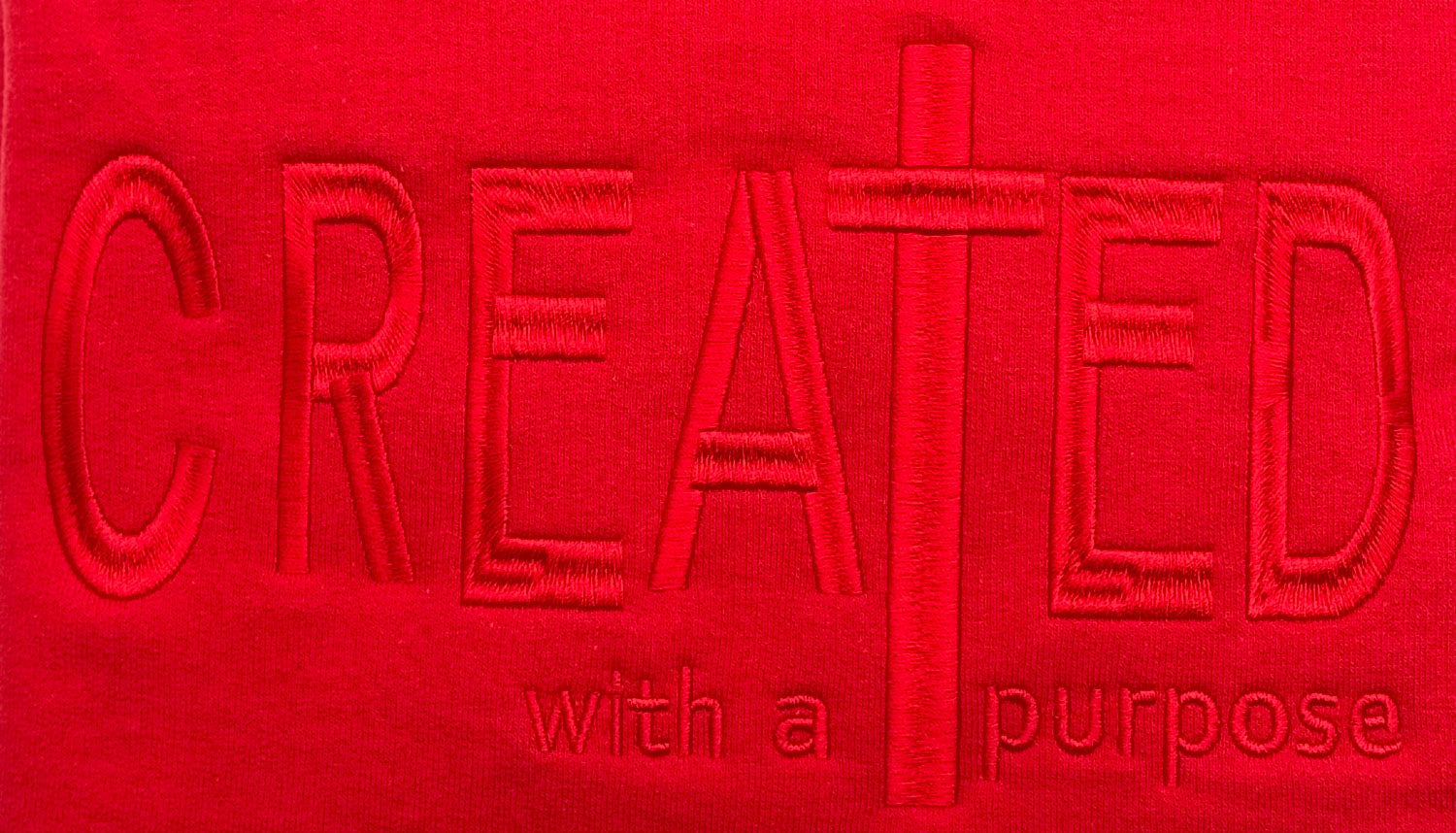 "Created with a Purpose" Embroidered Sweatshirt - GOdCREATEd
