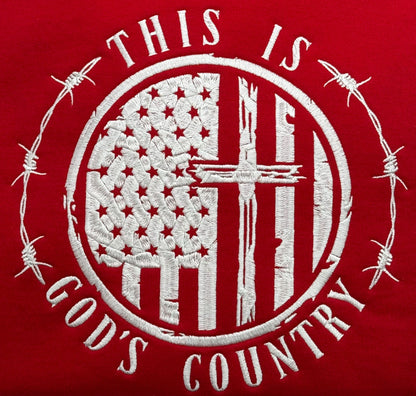 This Is God's Country Embroidered Sweatshirt - GOdCREATEd