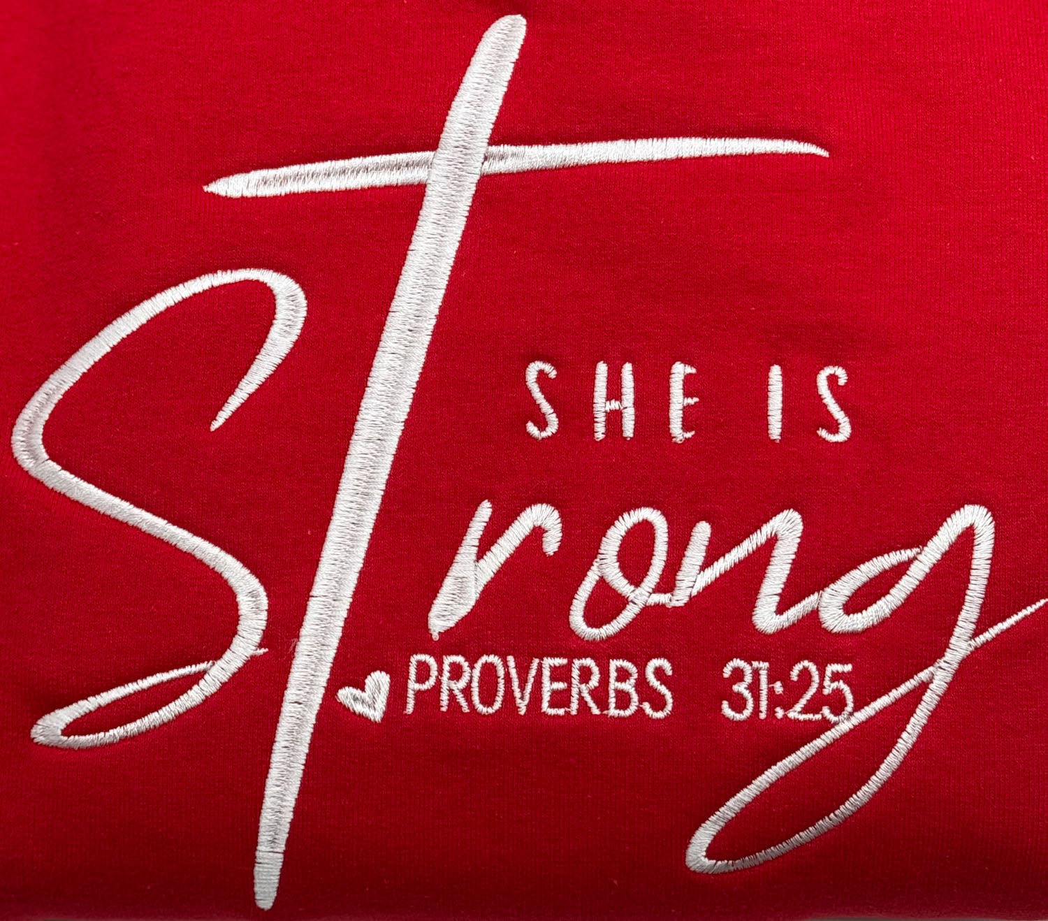 She is Strong Embroidered Sweatshirt - GOdCREATEd