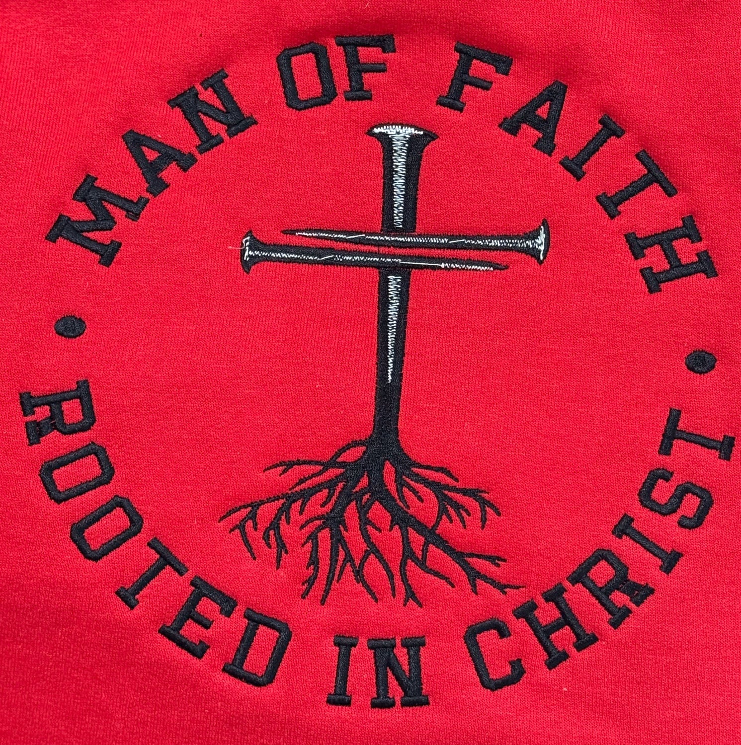 Man of Faith Embroidered Sweatshirt - GOdCREATEd
