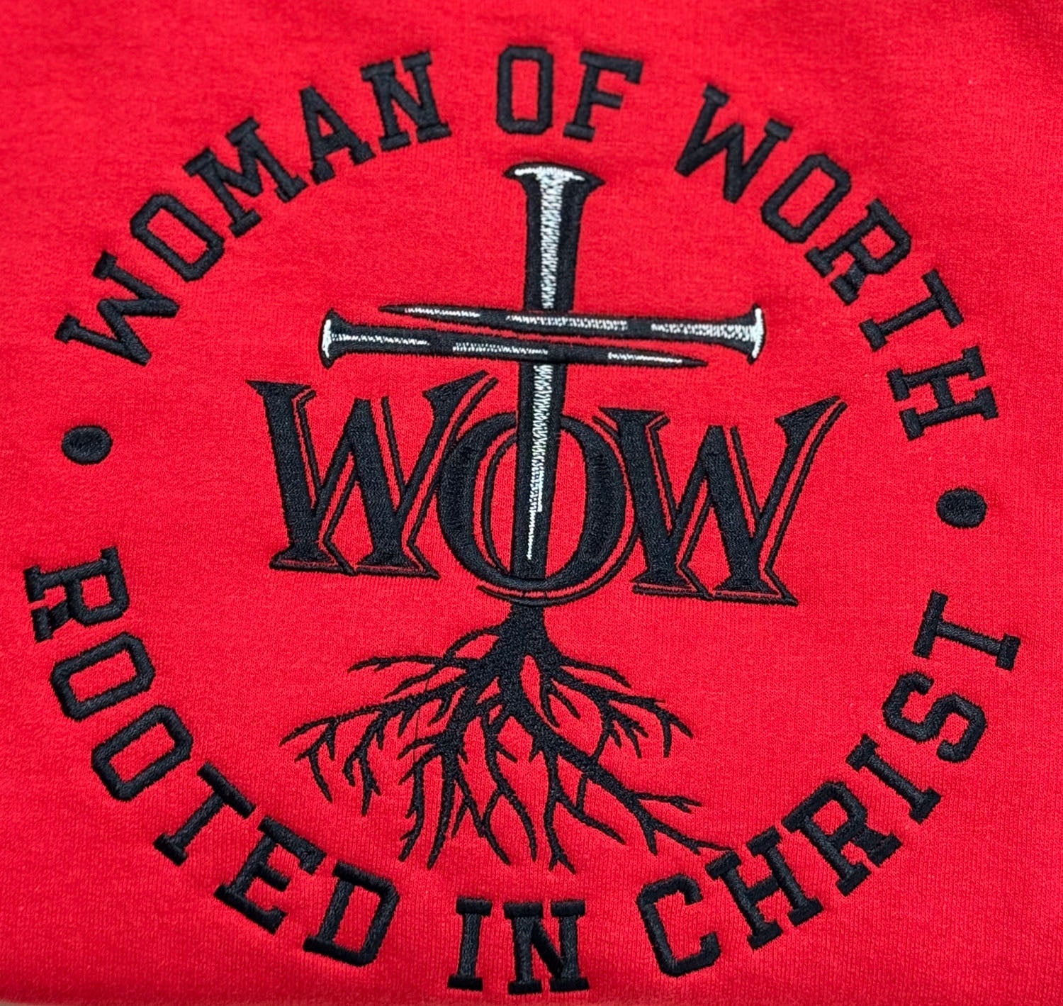 Woman of Worth Embroidered Sweatshirt - GOdCREATEd