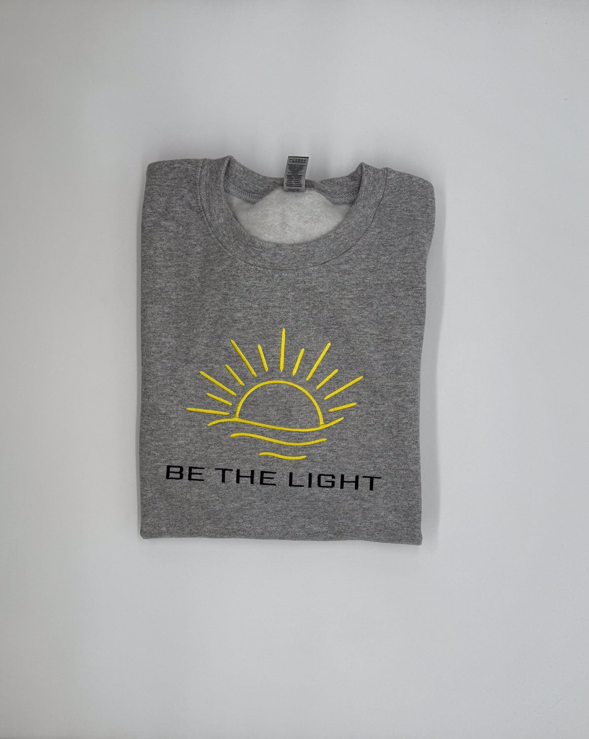 Be The Light Embroidered Sweatshirt - GOdCREATEd