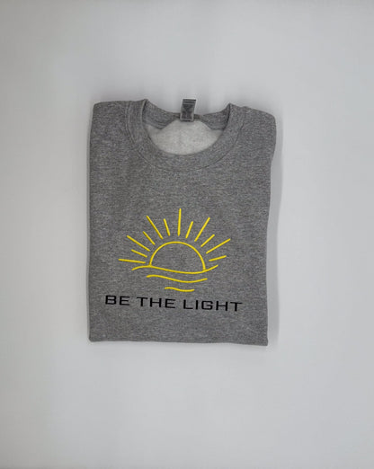 Be The Light Embroidered Sweatshirt - GOdCREATEd