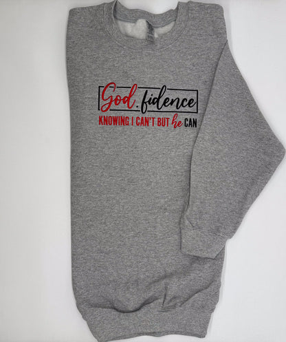 God.fidence Embroidered Sweatshirt - GOdCREATEd