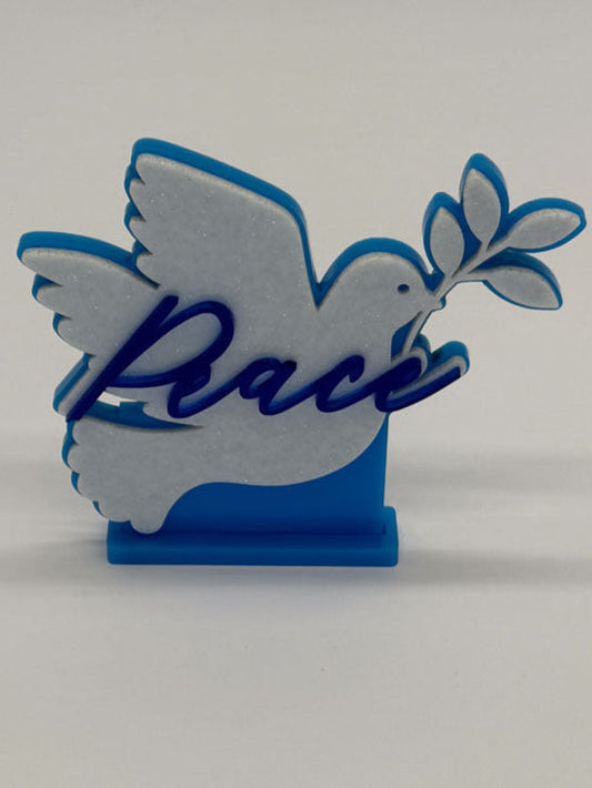 "Peace" 4" X 4" Acrylic Desk Ornament - GOdCREATEd