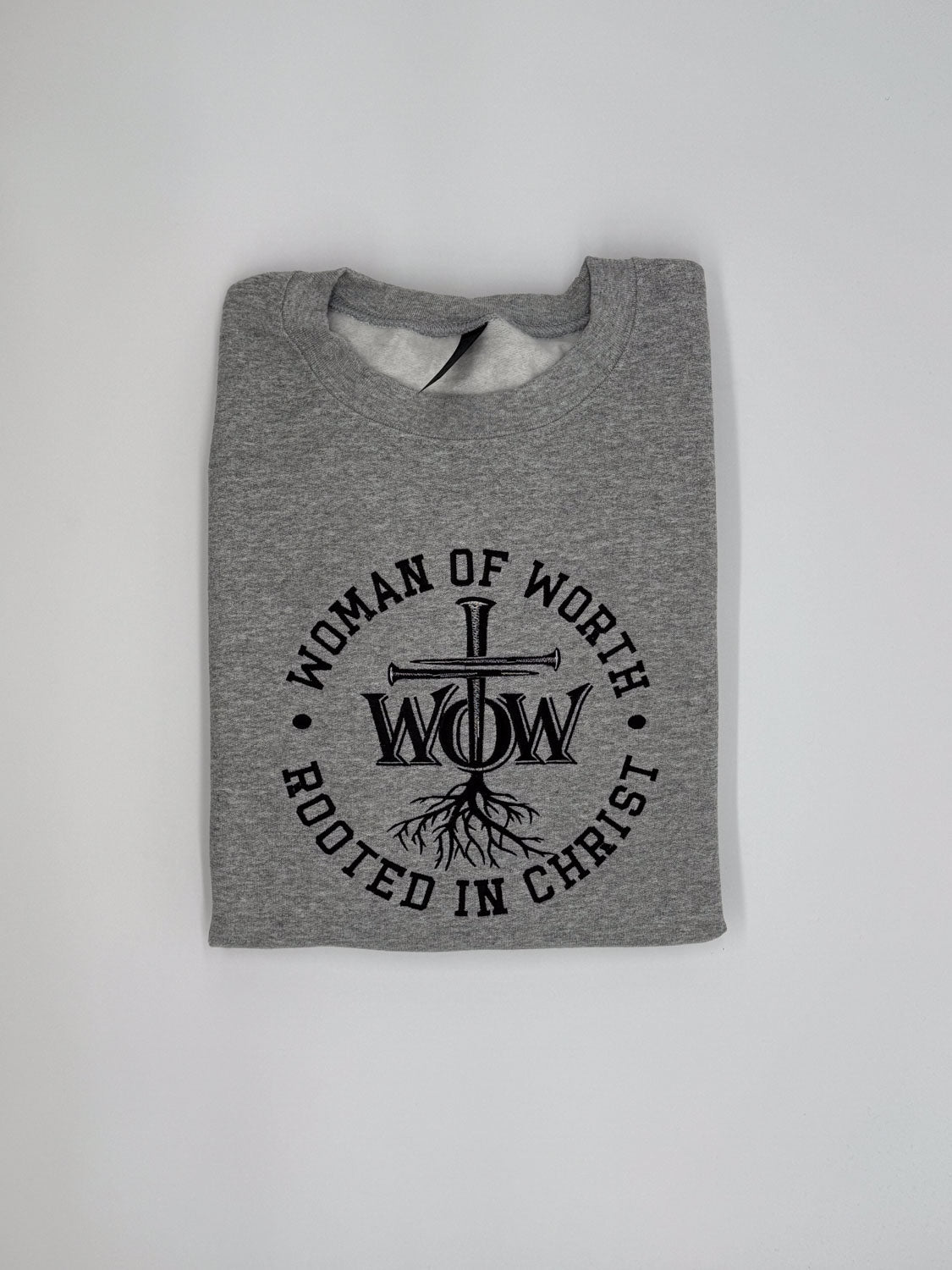 Woman of Worth Embroidered Sweatshirt - GOdCREATEd