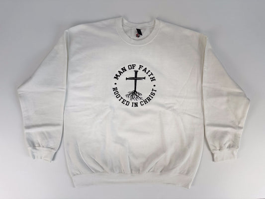 Man of Faith Embroidered Sweatshirt - GOdCREATEd