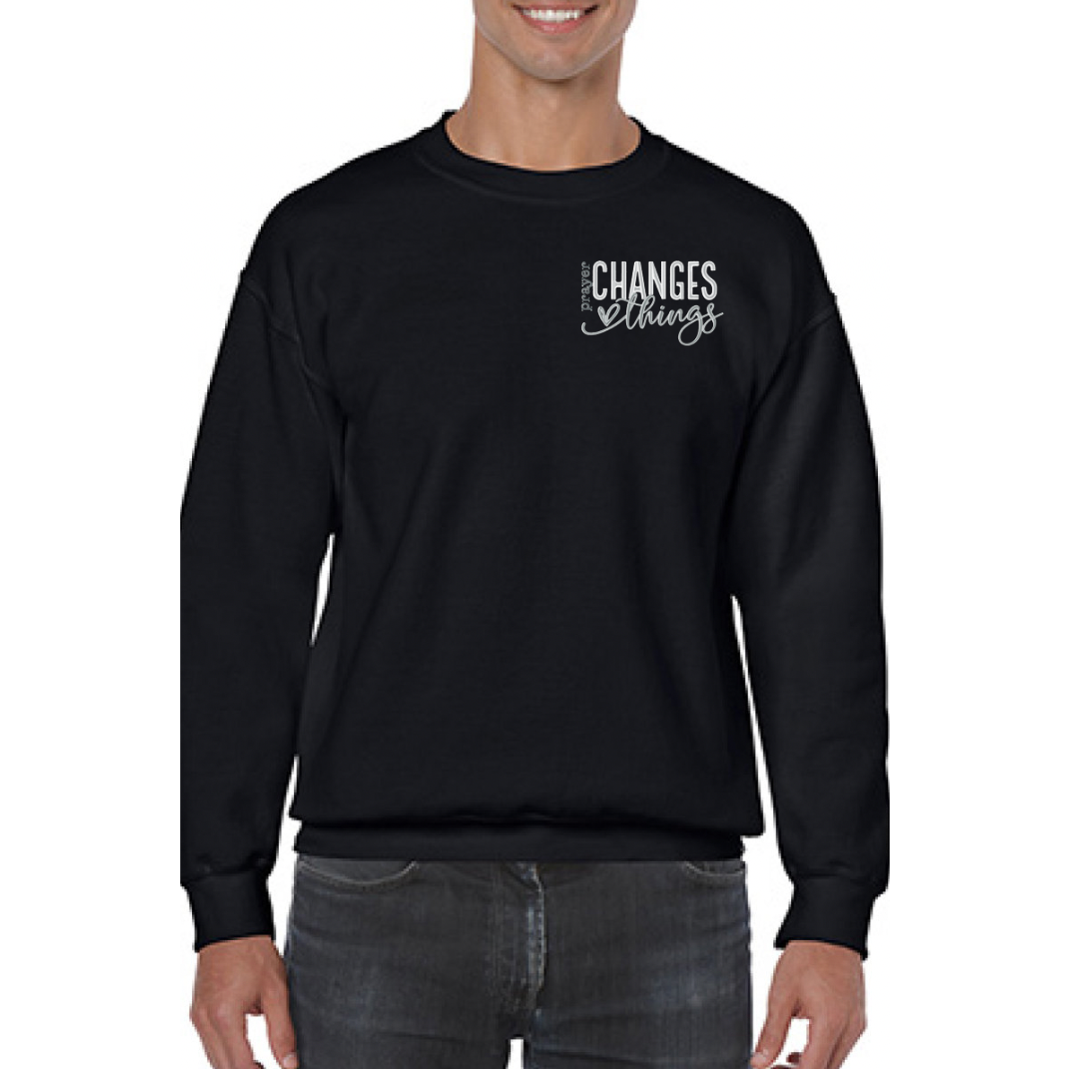 Prayer Changes Things Embroidered Sweatshirt - GOdCREATEd