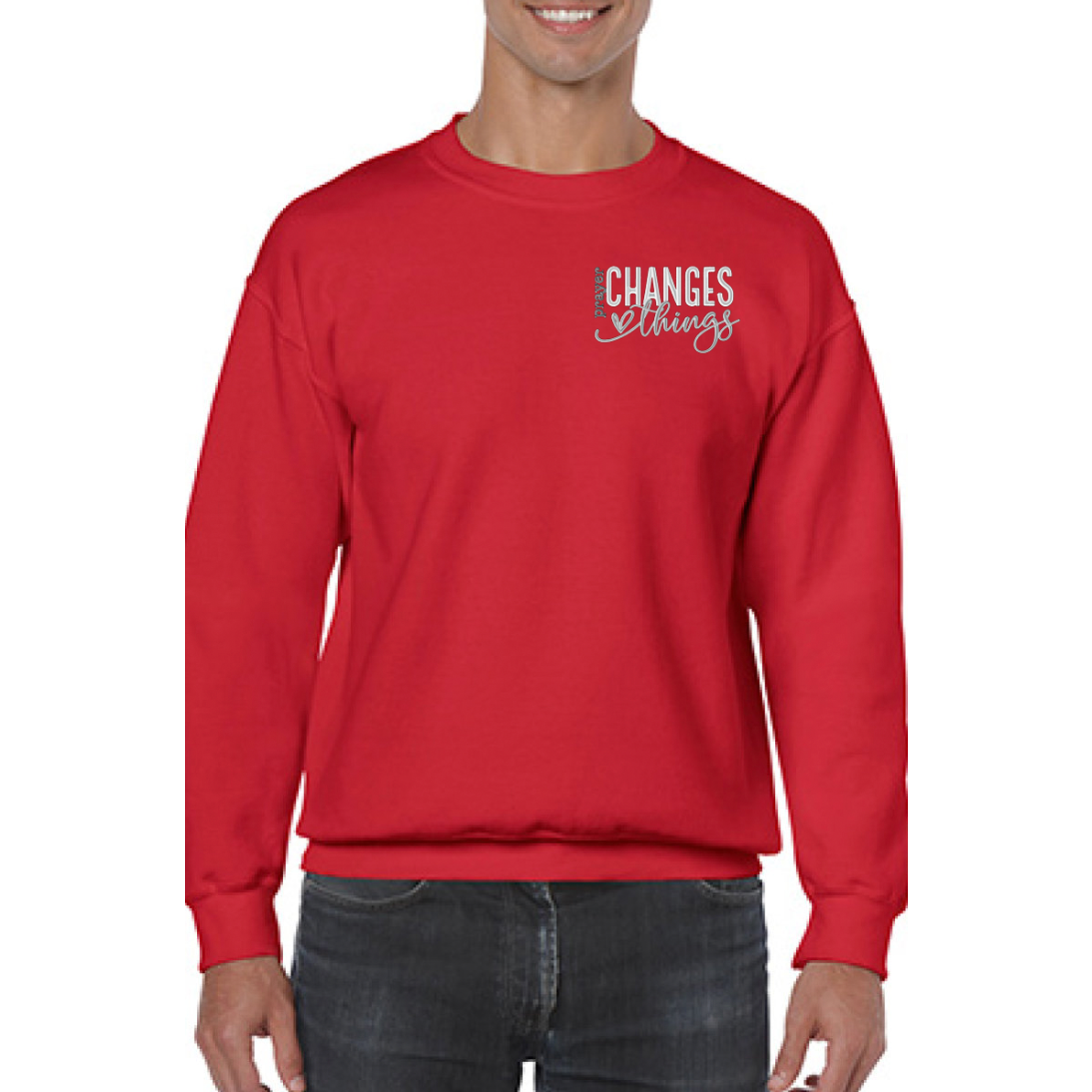 Prayer Changes Things Embroidered Sweatshirt - GOdCREATEd