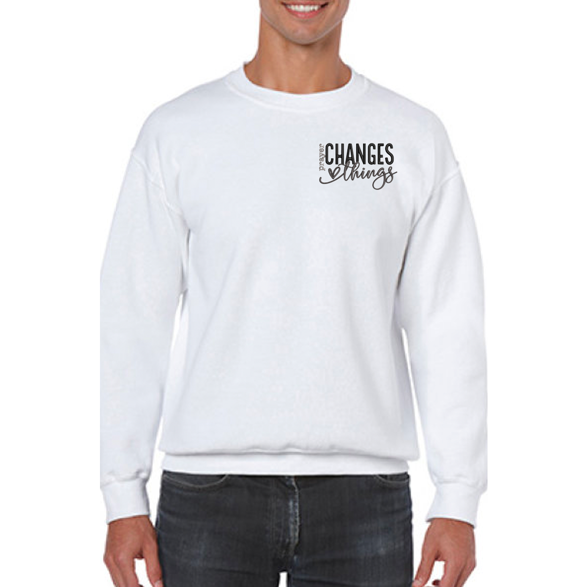 Prayer Changes Things Embroidered Sweatshirt - GOdCREATEd