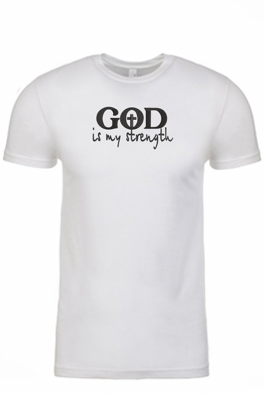 "God is My Strength" Printed Tshirt - GOdCREATEd