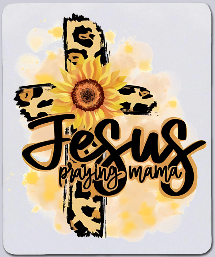 Jesus Praying Mama Mousepad - GOdCREATEd