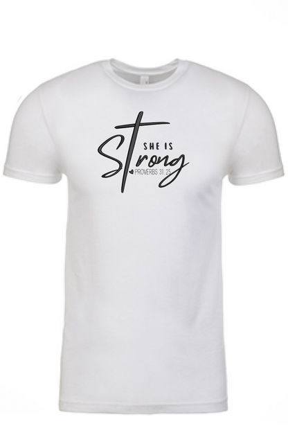 She is Strong Printed Tshirt - GOdCREATEd