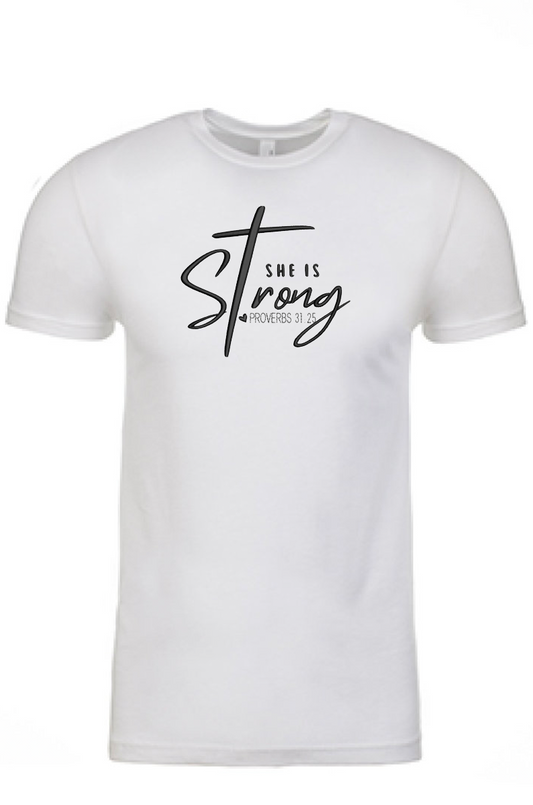 She is Strong Printed Tshirt - GOdCREATEd