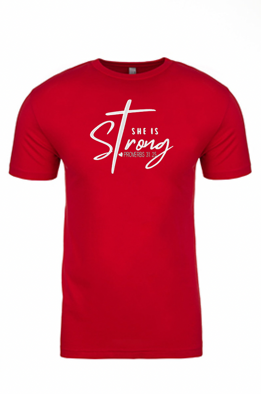 She is Strong Printed Tshirt - GOdCREATEd