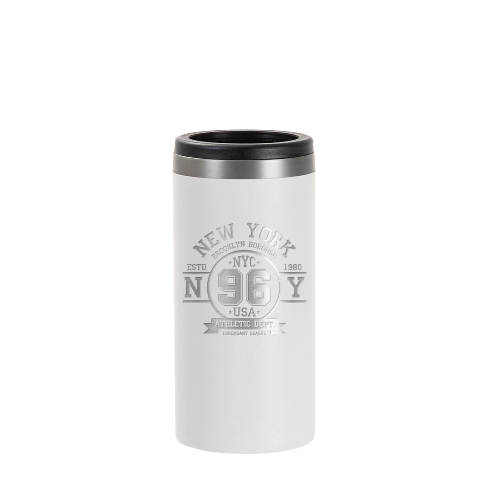 Stainless Steel Slim Can Cooler Powder Coated 12 oz