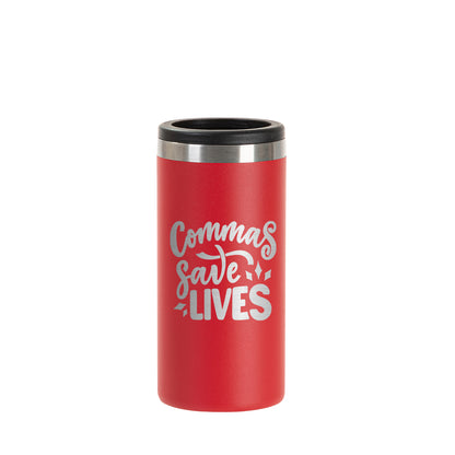 Stainless Steel Slim Can Cooler Powder Coated 12 oz