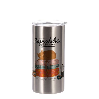 Stainless Steel Straight Tumbler 2-in-1 12oz