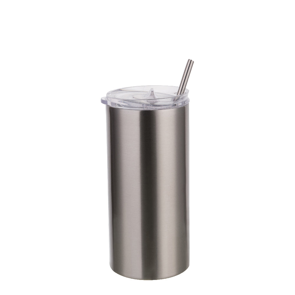 Stainless Steel Tumbler with Straw 16 oz