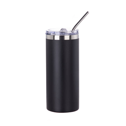 Stainless Steel Tumbler with Straw & Lid 16 oz