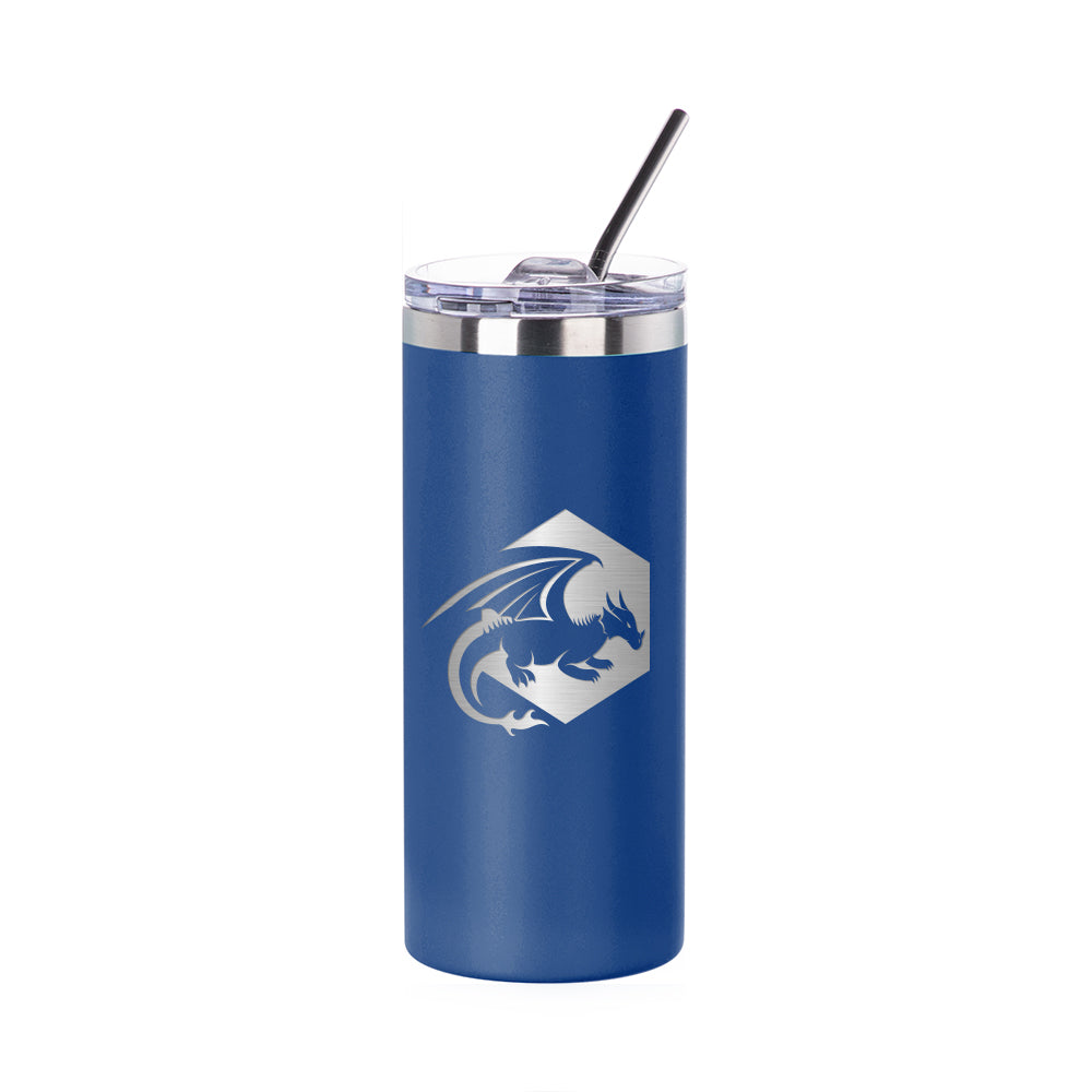 Stainless Steel Tumbler with Straw & Lid 16 oz