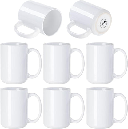 Sublimation Ceramic Coffee Mugs White - 15 oz